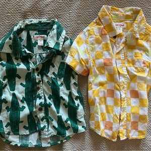 2pk cat and Jack button ups